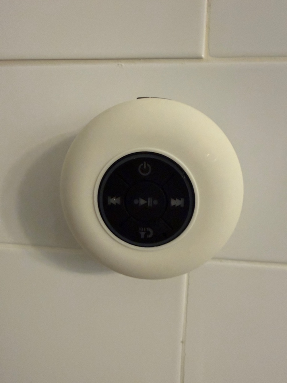 WHITE Water proof Portable Bluetooth Speaker with Microphone